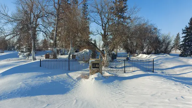 North Portal Cemetery in winter